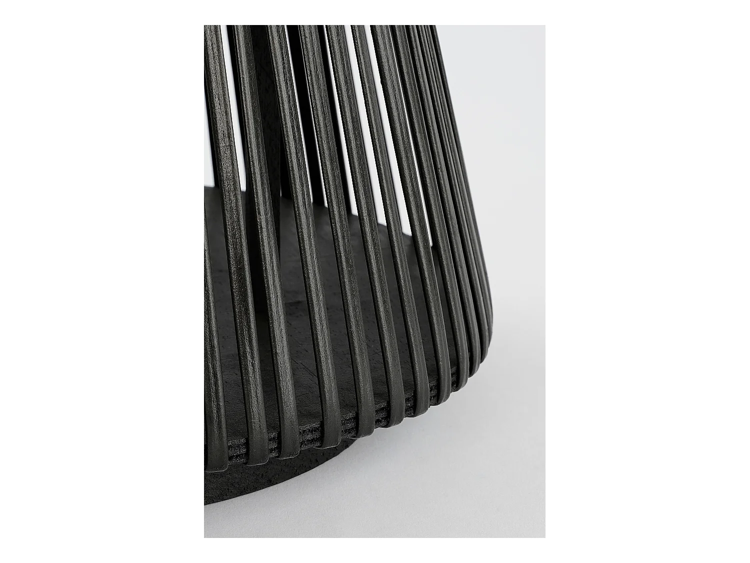 Lanterne en polyester recyclé et bois et verre et métal - 45 x 15 - Noir - COSMO
