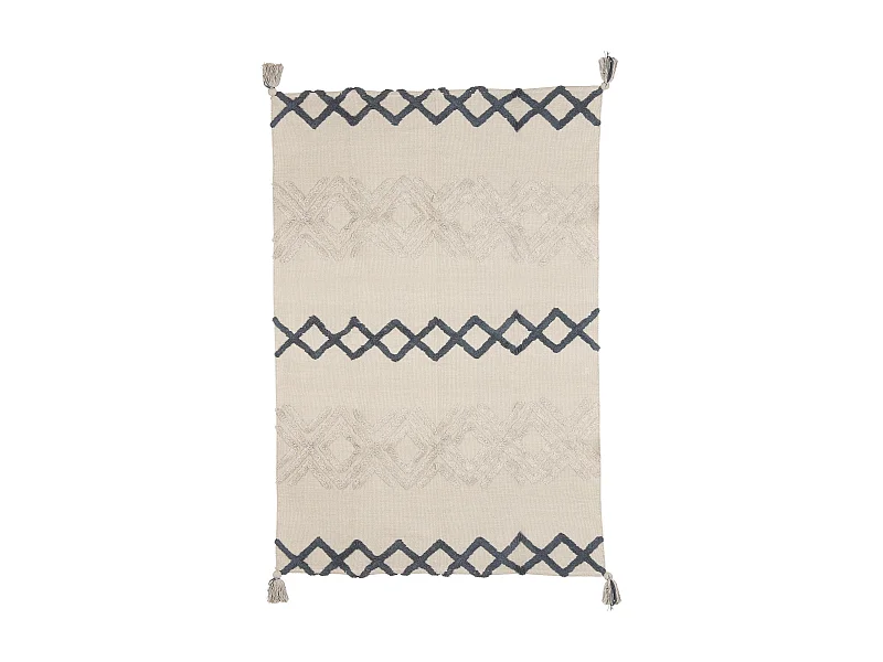 Alfombra de Algodón - 180 x 120 - Gris - LOUIS