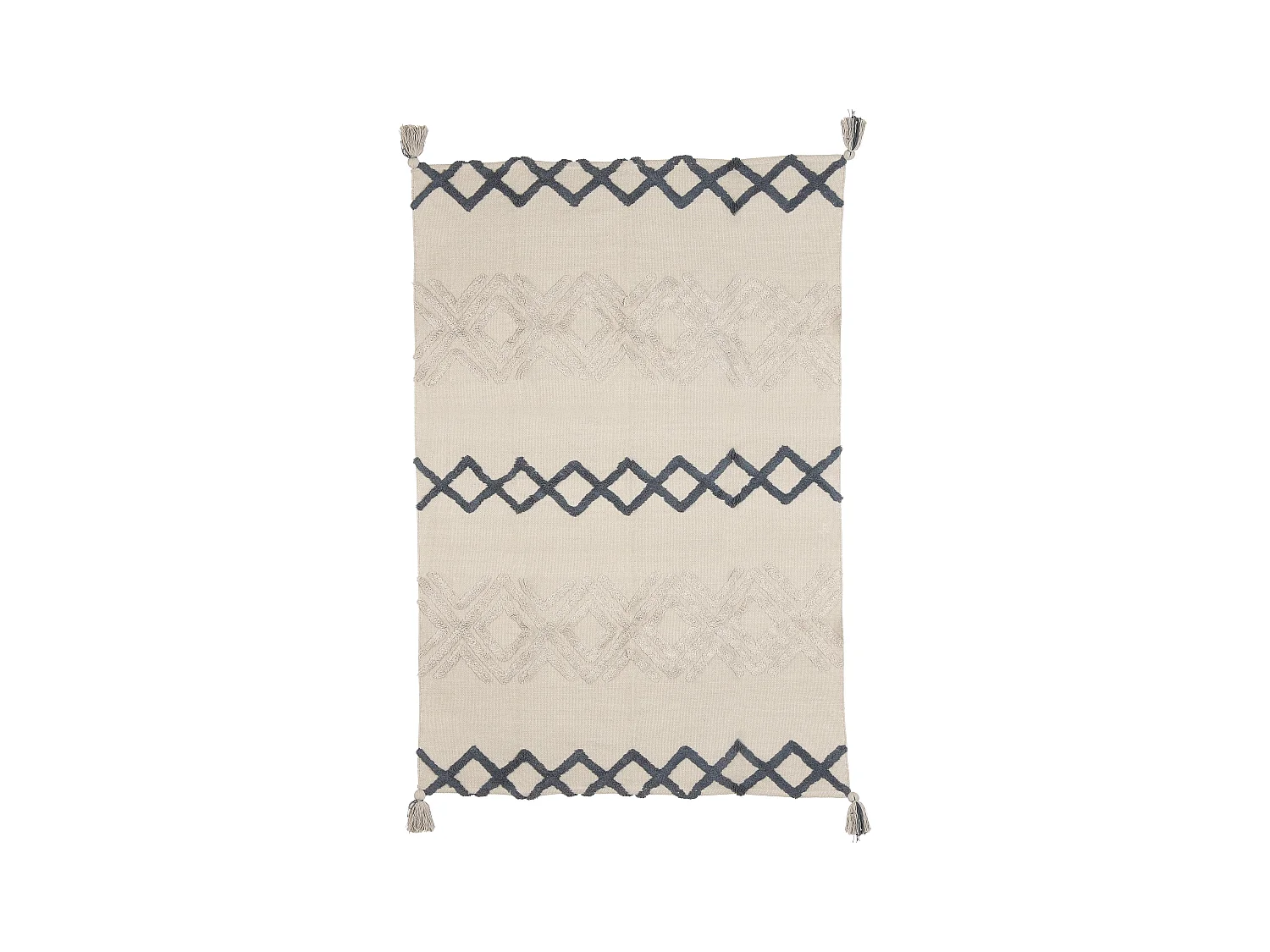 Tapis  en coton - 180 x 120 - Gris - LOUIS