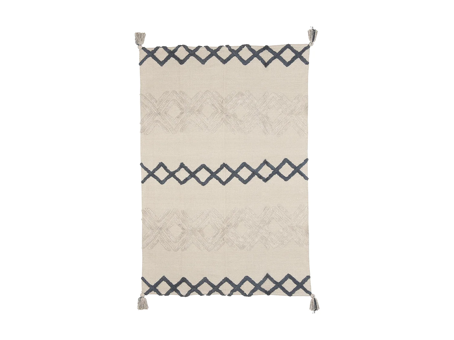 Tapis  en coton - 180 x 120 - Gris - LOUIS