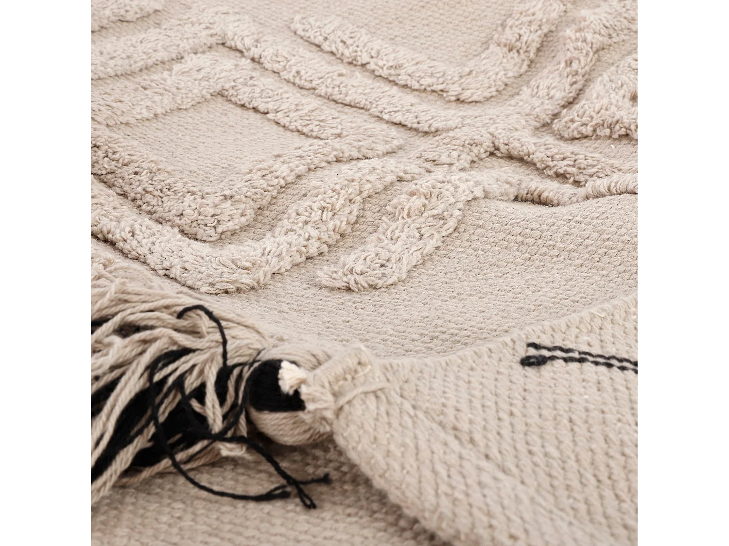 Tapis  en coton - 180 x 120 - Gris - LOUIS