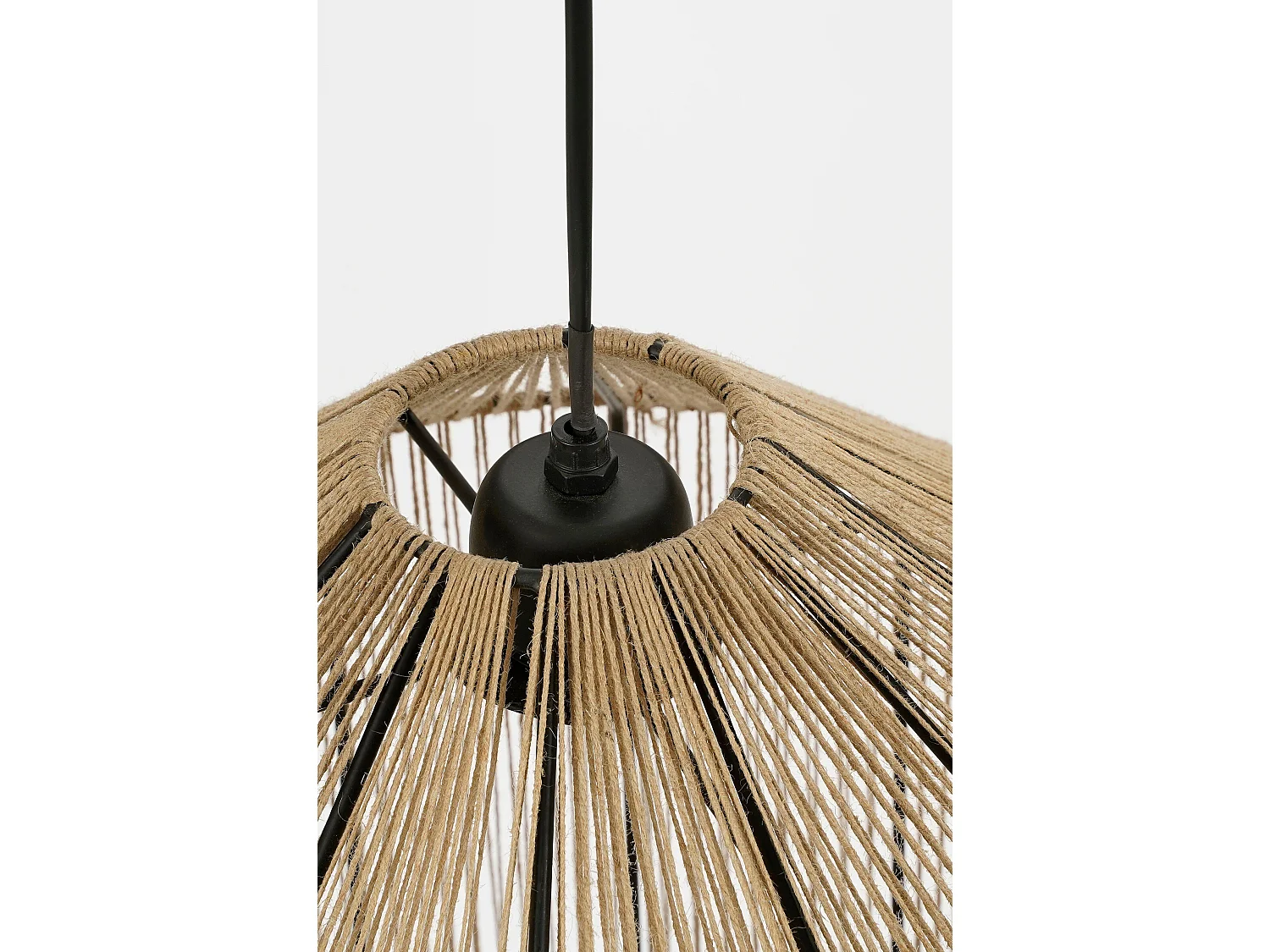 Hanglamp van ijzer en draad - 49 x 35 - Lichtbruin - ELSA