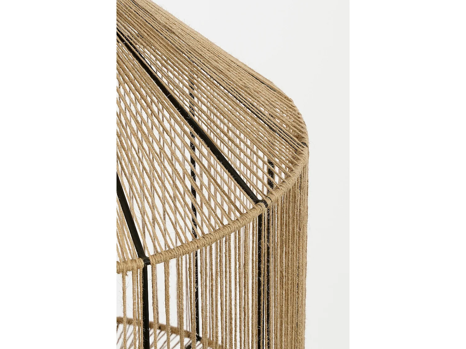 Hanglamp van ijzer en draad - 49 x 35 - Lichtbruin - ELSA