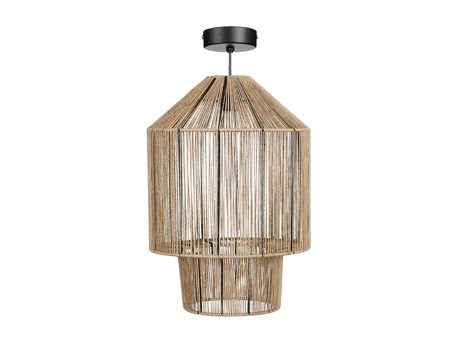 Hanglamp van ijzer en draad - 49 x 35 - Lichtbruin - ELSA