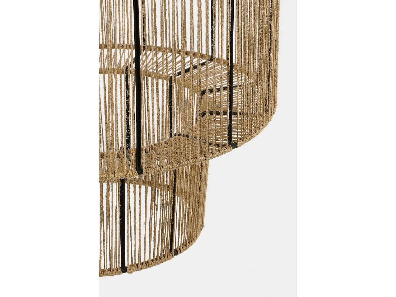 Hanglamp van ijzer en draad - 49 x 35 - Lichtbruin - ELSA