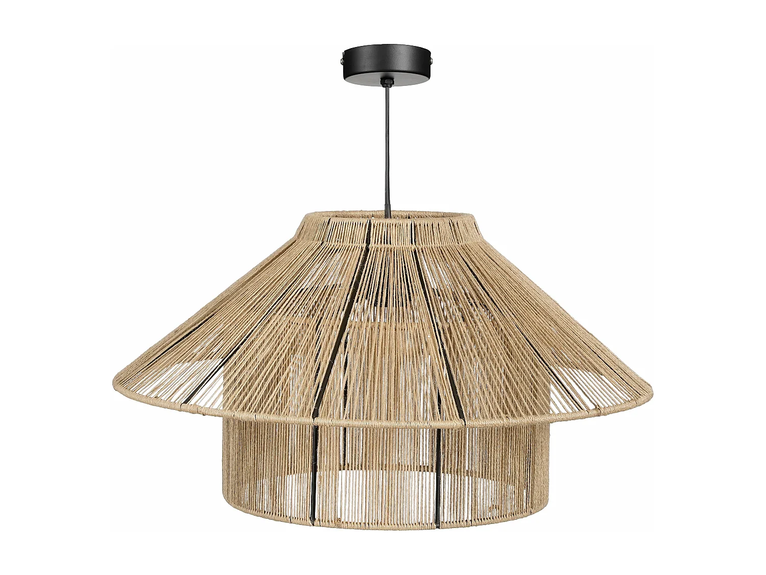 Hanglamp van ijzer en draad - 28 x 50 - Lichtbruin - ELSA