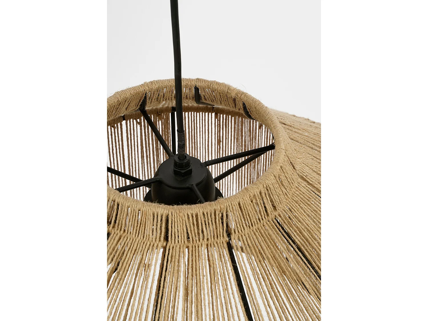 Hanglamp van ijzer en draad - 28 x 50 - Lichtbruin - ELSA