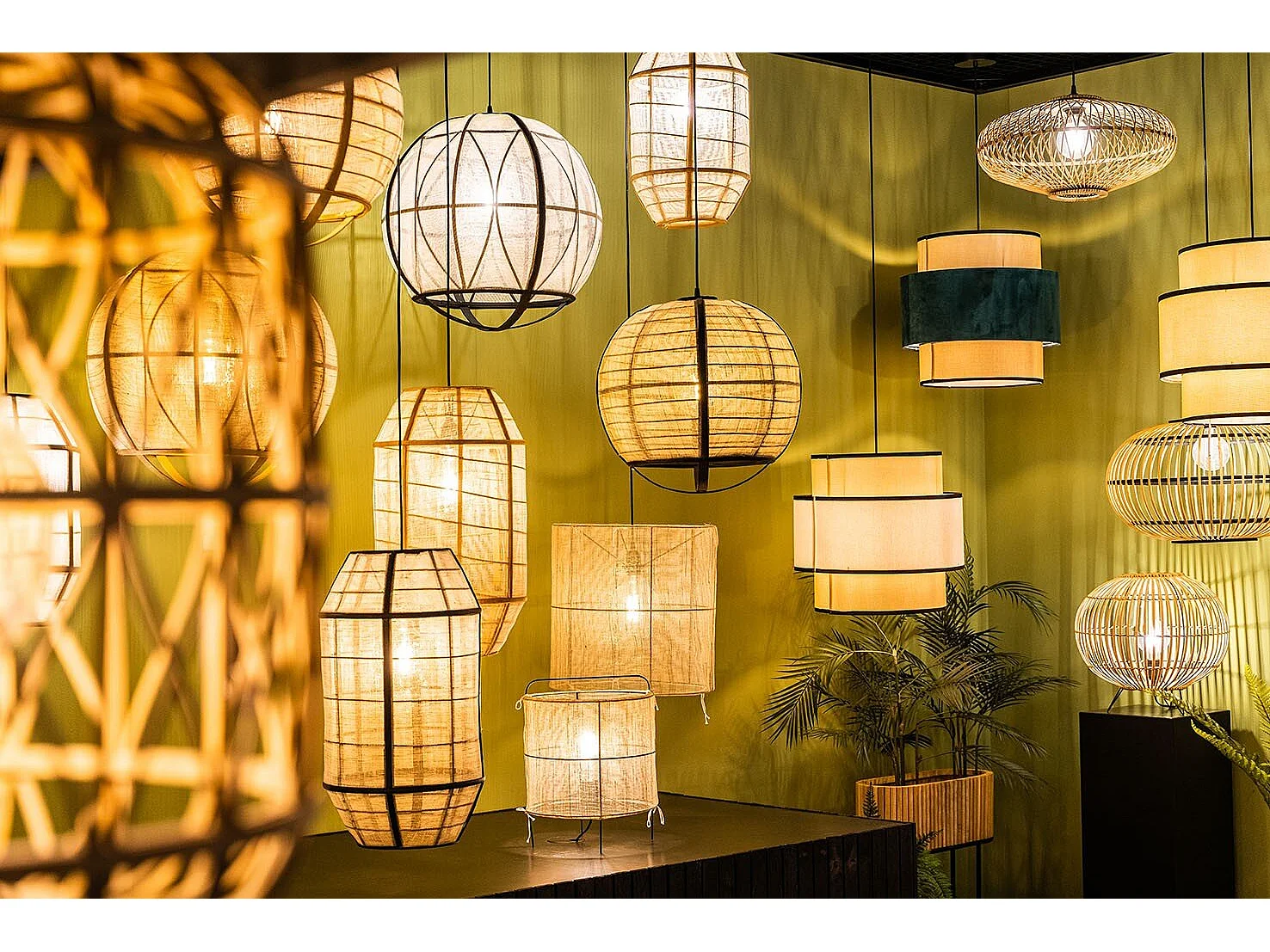 Hanglamp van bamboe - 53 x Ø30.5 - Bruin - PAGE