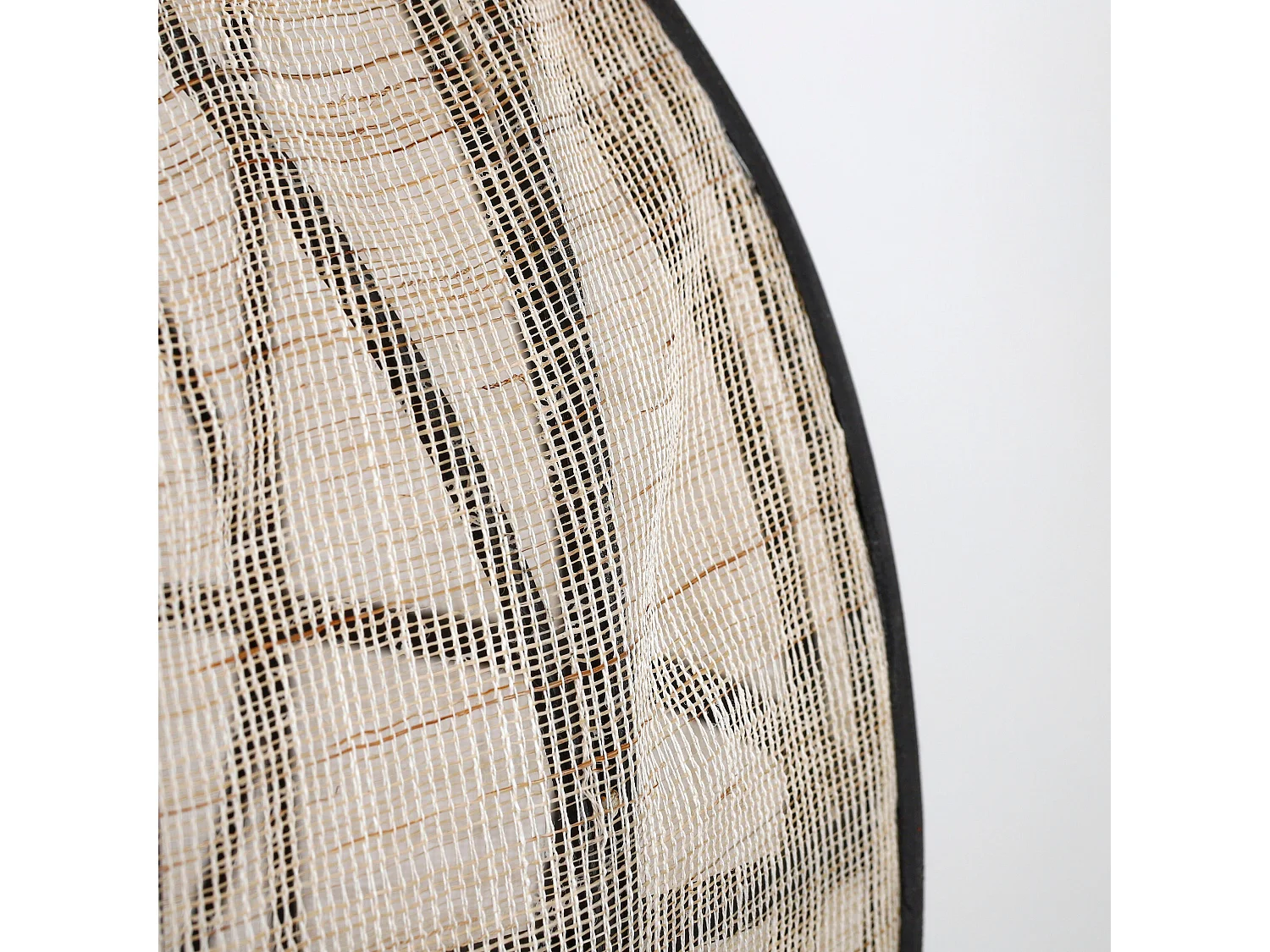 Hanglamp van linnen en bamboe en multiplex - Ø50,5 x 50 - Off white - PELLA