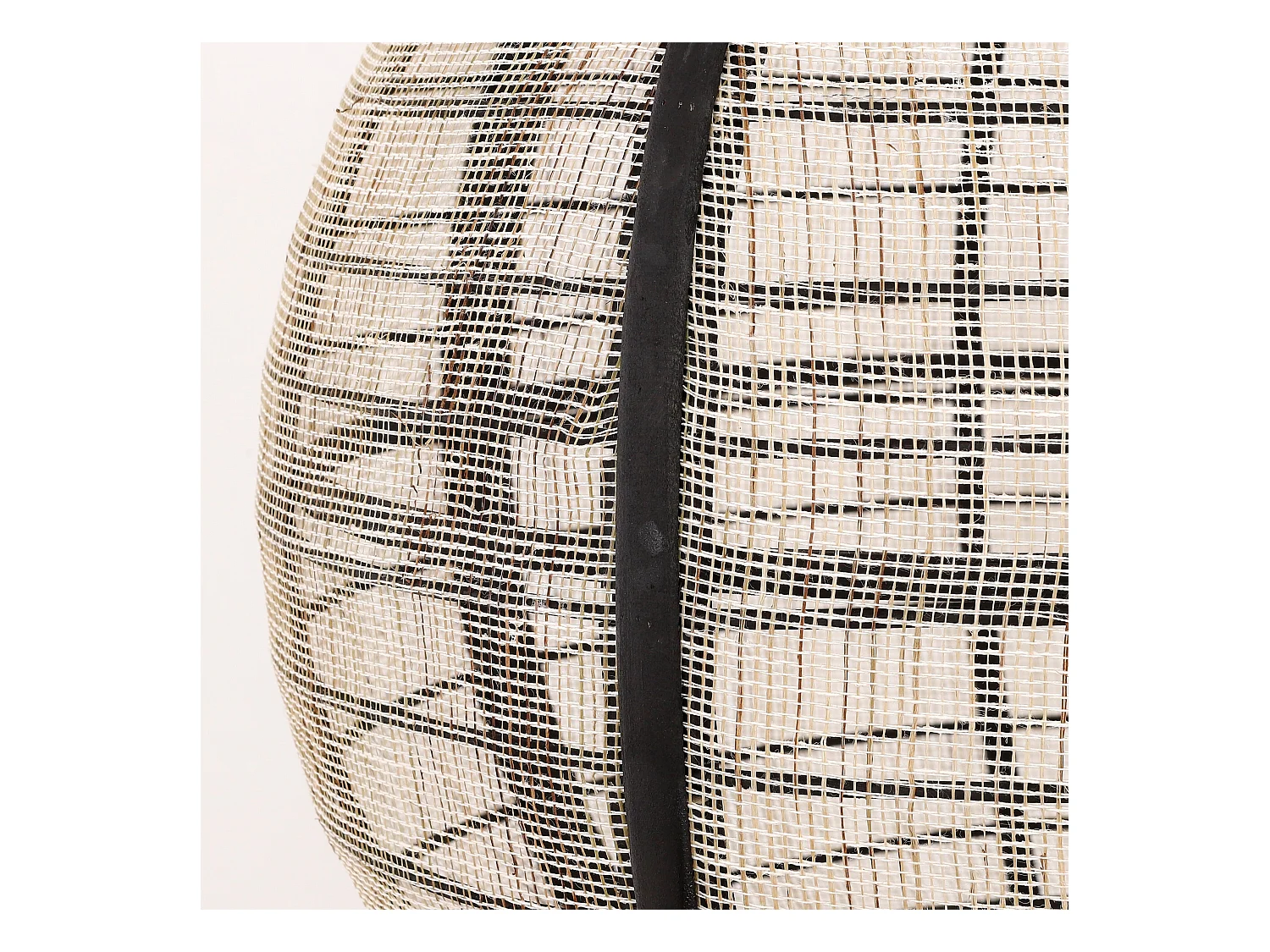 Hanglamp van linnen en bamboe en multiplex - Ø45 x 43,5 - Off white - PELLA