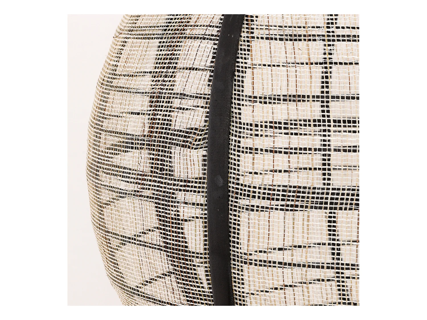 Hanglamp van linnen en bamboe en multiplex - Ø45 x 43,5 - Off white - PELLA