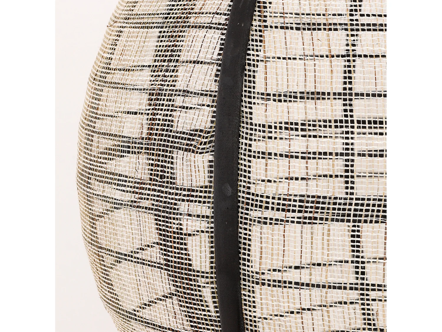 Hanglamp van linnen en bamboe en multiplex - Ø45 x 43,5 - Off white - PELLA