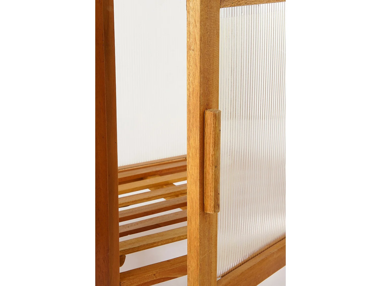 Serre en acajou et polycarbonate et pièces métals - 60 x 42 x 77 - Marron - CAMINIA