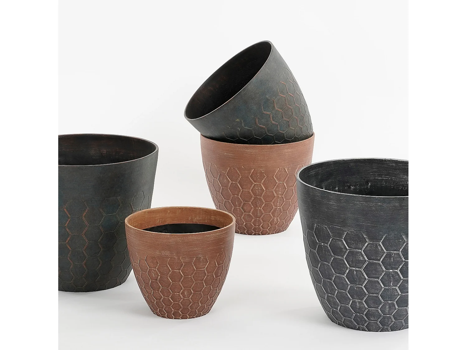 Blumentopf Garten aus Polypropylen - 32.5 x Ø38 - Schwarz - BRAVO