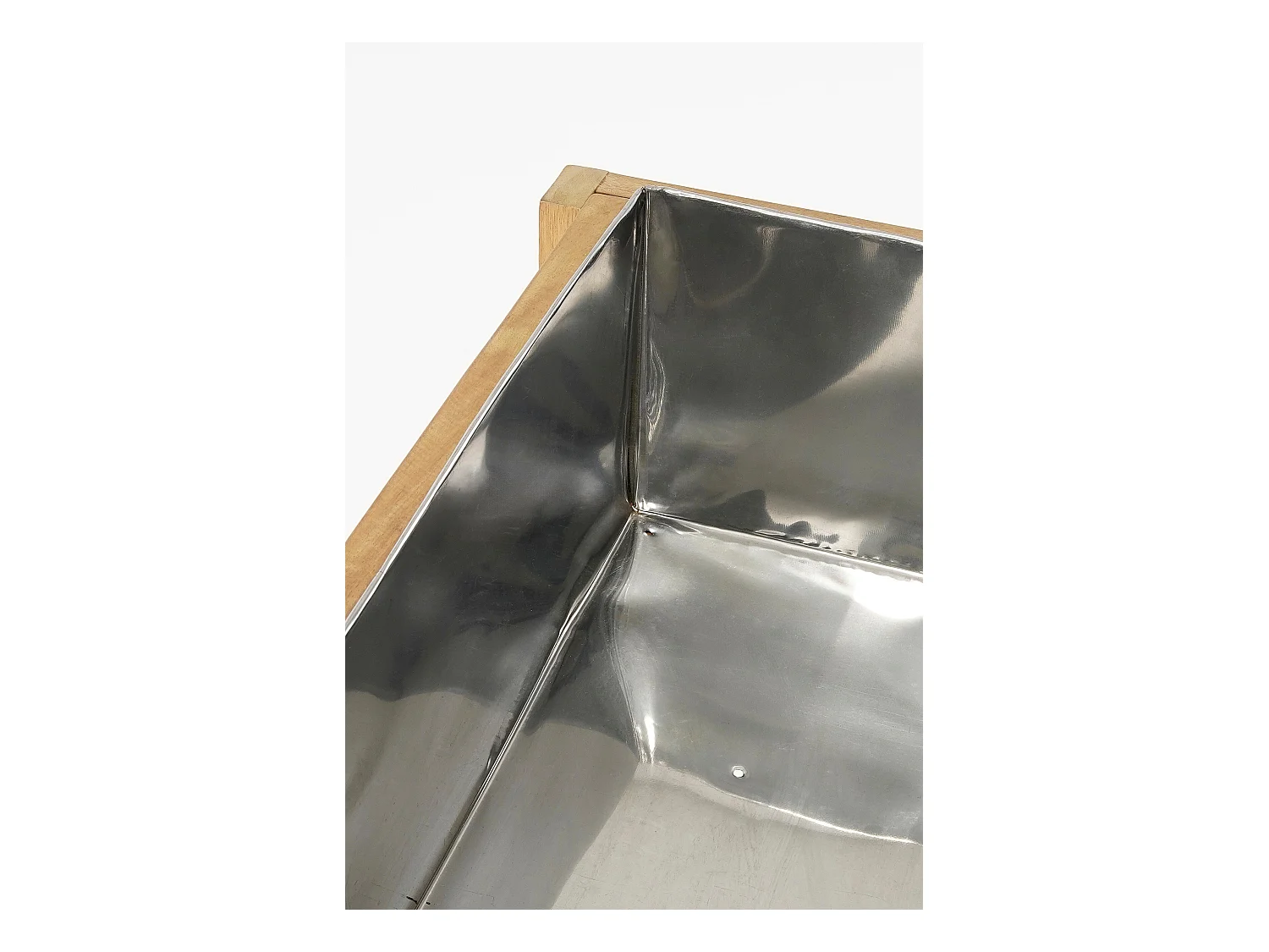 Pflanzgefäß für draußen aus Akazienholz und Metall - 70 x 30 x 75 - Braun - GLENWOOD
