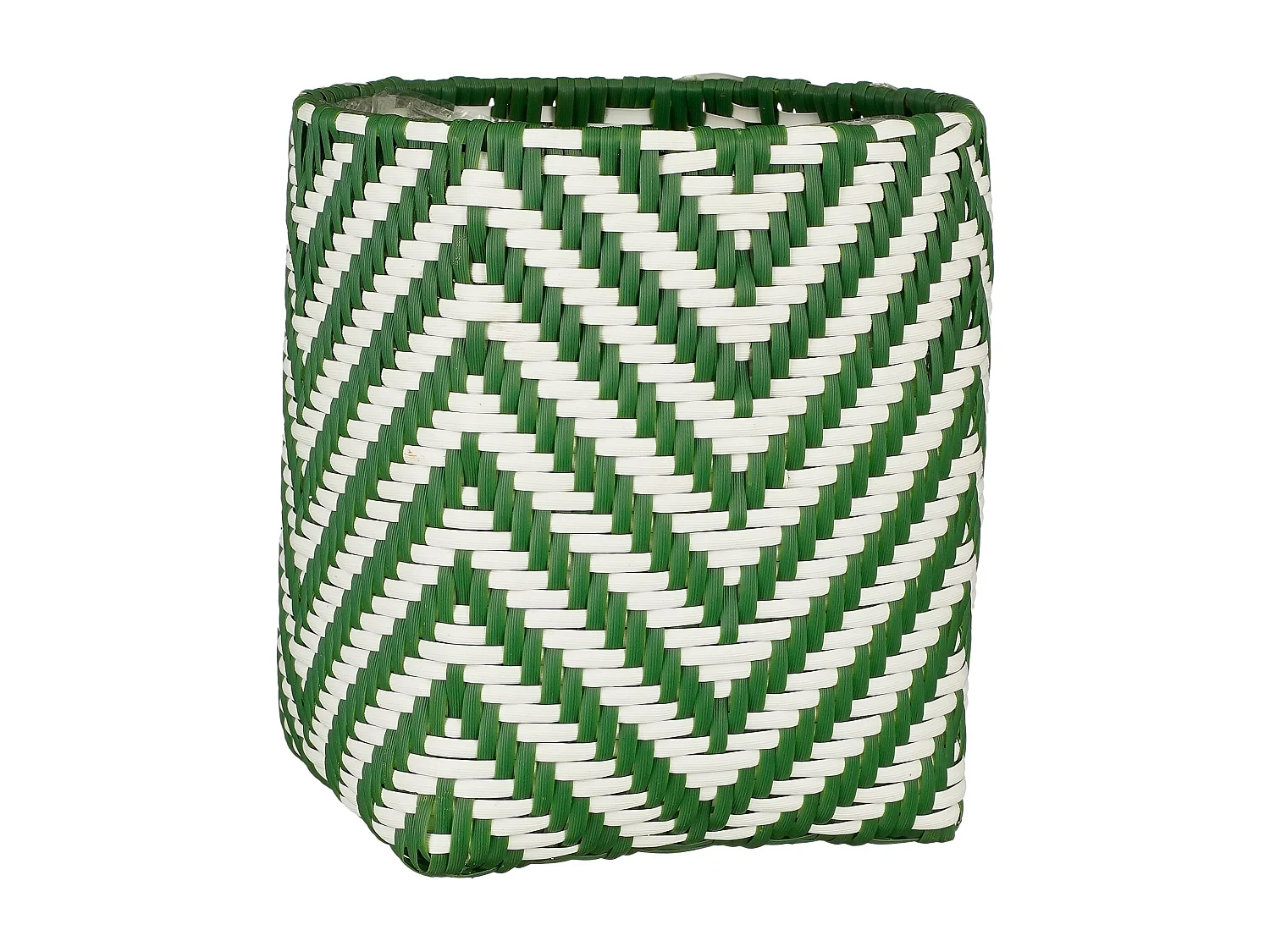 Ensemble de panier a plantes d'exterieur en plastique recyclé - 26 x Ø24 / 23 x Ø21 / 26 x Ø24 - Vert foncé, blanc - MERLIJN