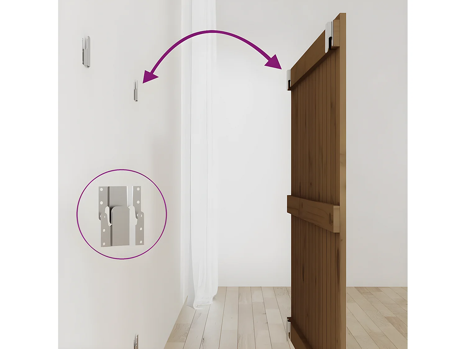 Tête de lit murale Marron miel 95,5x3x90 cm Bois massif de pin