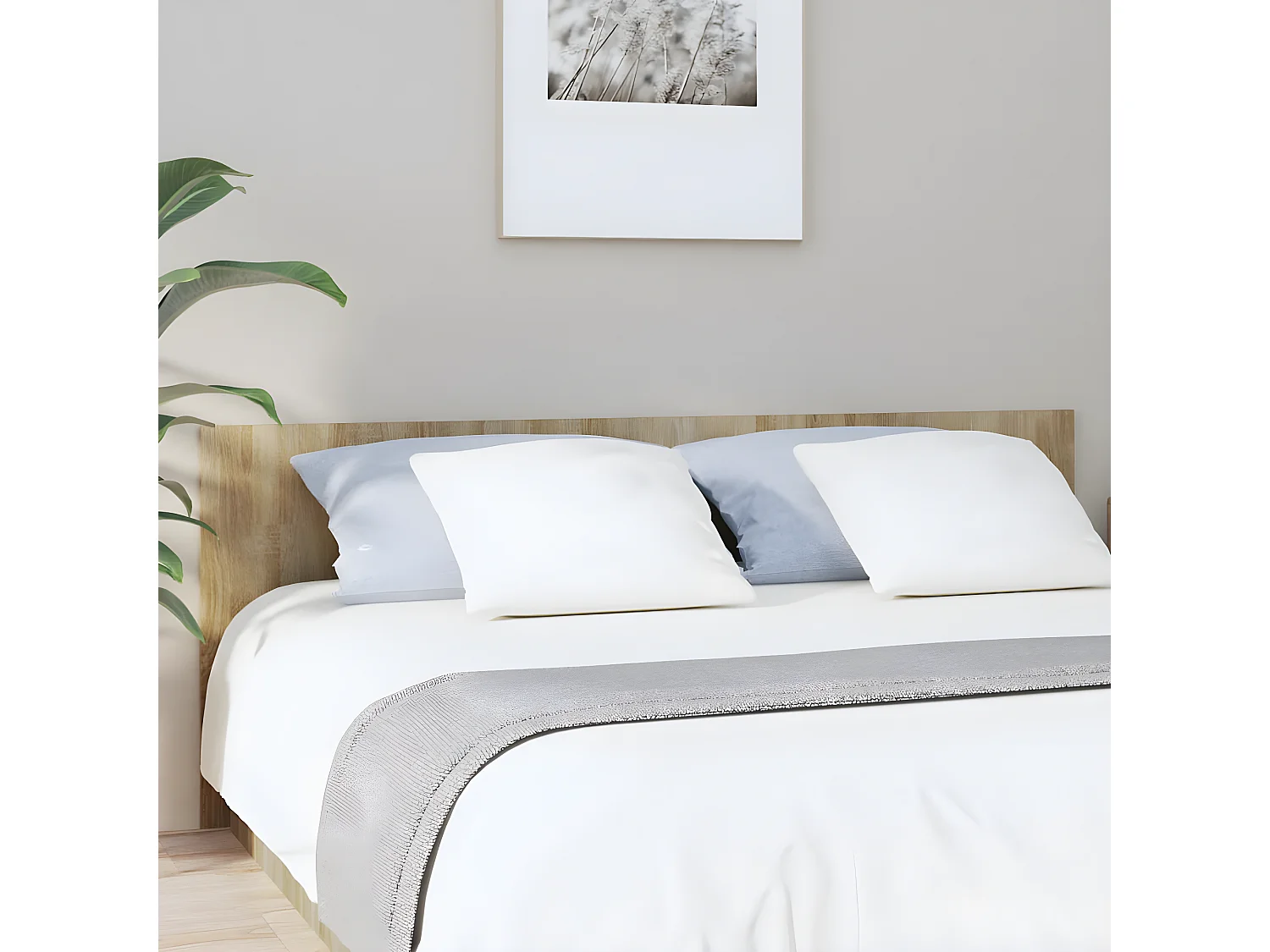 Cabeceira cama 200x1,5x80 cm derivados madeira carvalho sonoma