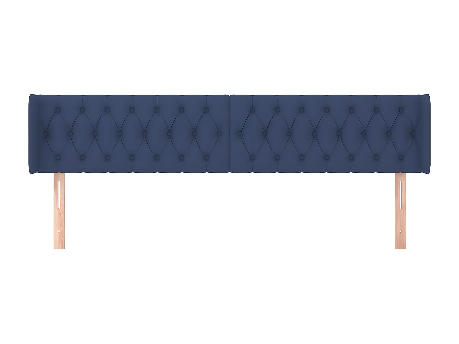 Tête de lit avec oreilles Bleu 183x16x78/88 cm Tissu