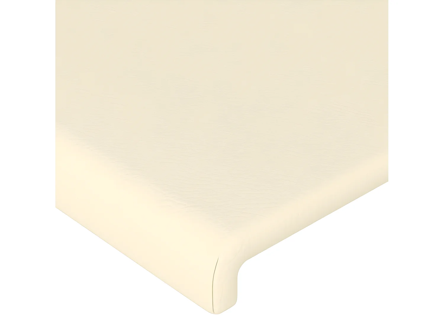 Cabecero de cuero sintético color crema 163x16x78/88 cm