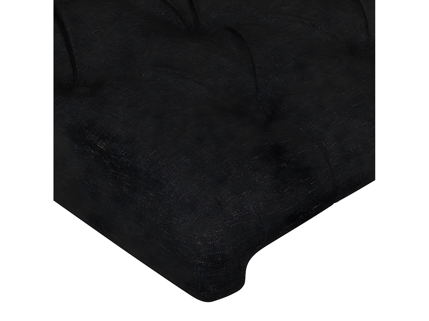 Cabeceira de cama c/ luzes LED tecido 144x7x118/128 cm preto
