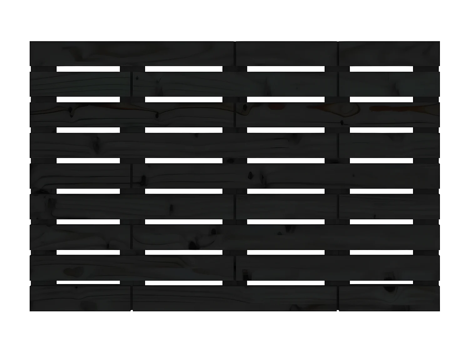 Cabecero de cama de pared madera maciza pino negro 81x3x63 cm