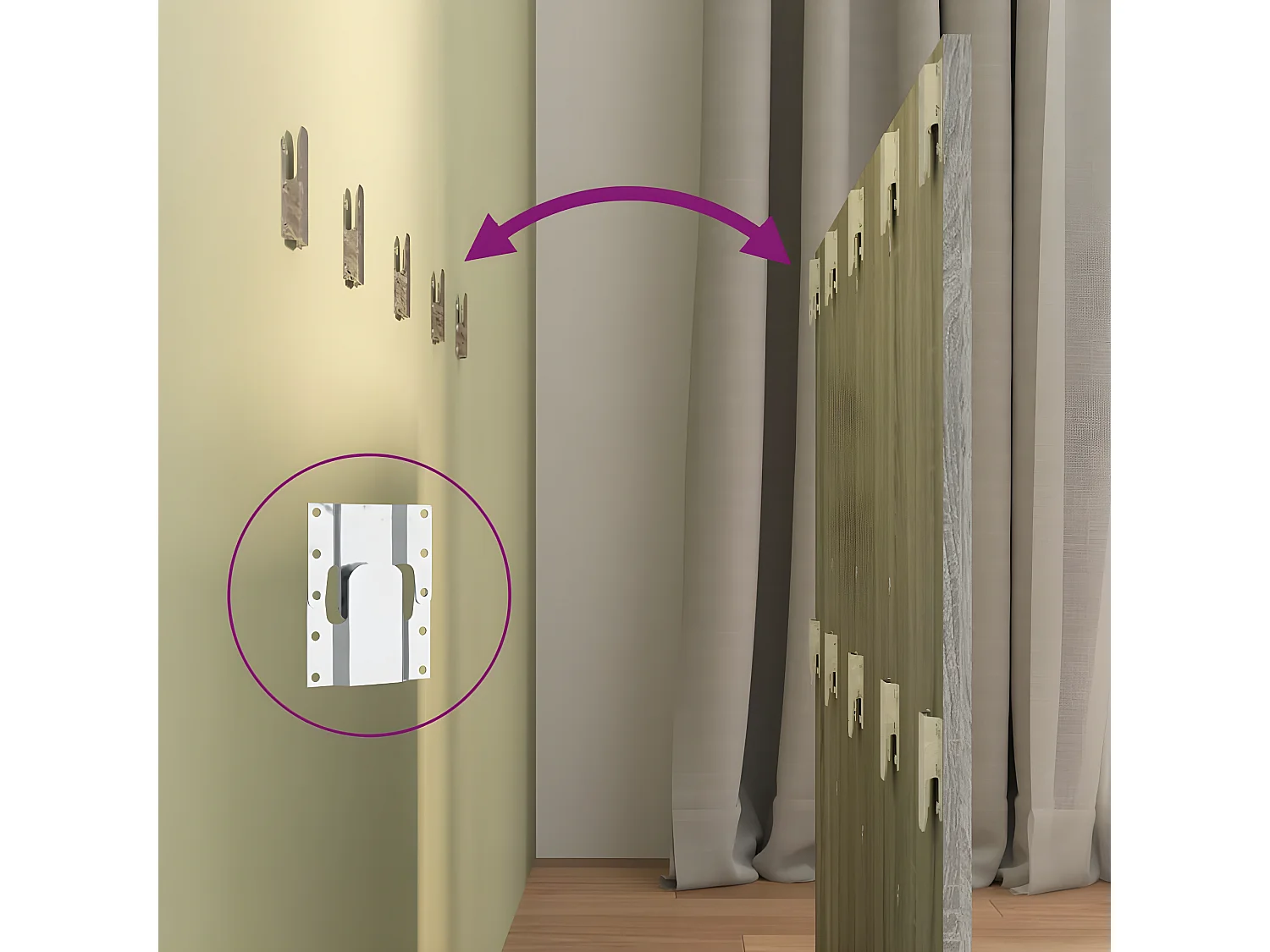 Tête de lit Sonoma gris 120x1,5x80 cm Bois d'ingénierie