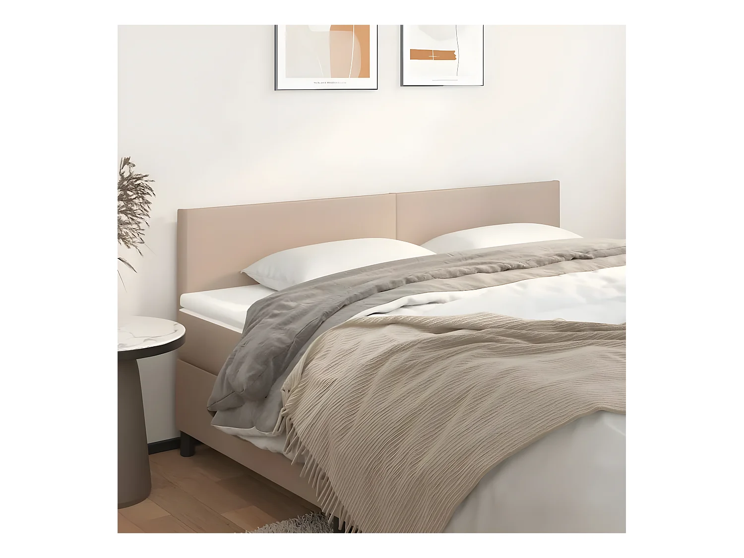 Tête de lit 2 pièces Cappuccino 90x5x78/88 cm Similicuir