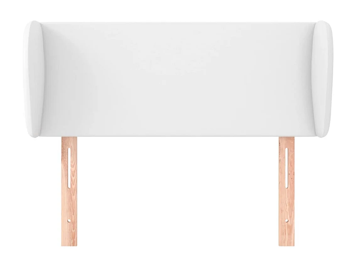 Tête de lit avec oreilles Blanc 93x23x78/88 cm Similicuir