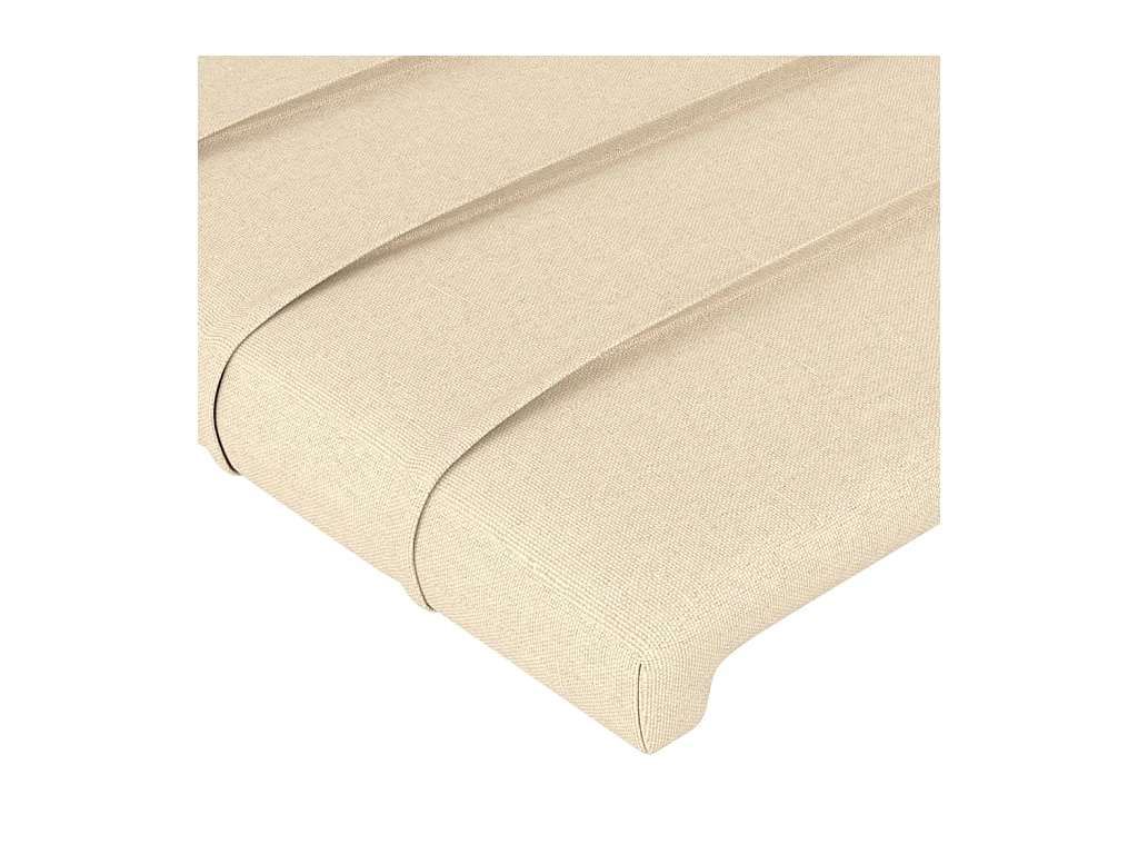 Cabecero de tela color crema 183x16x78/88 cm