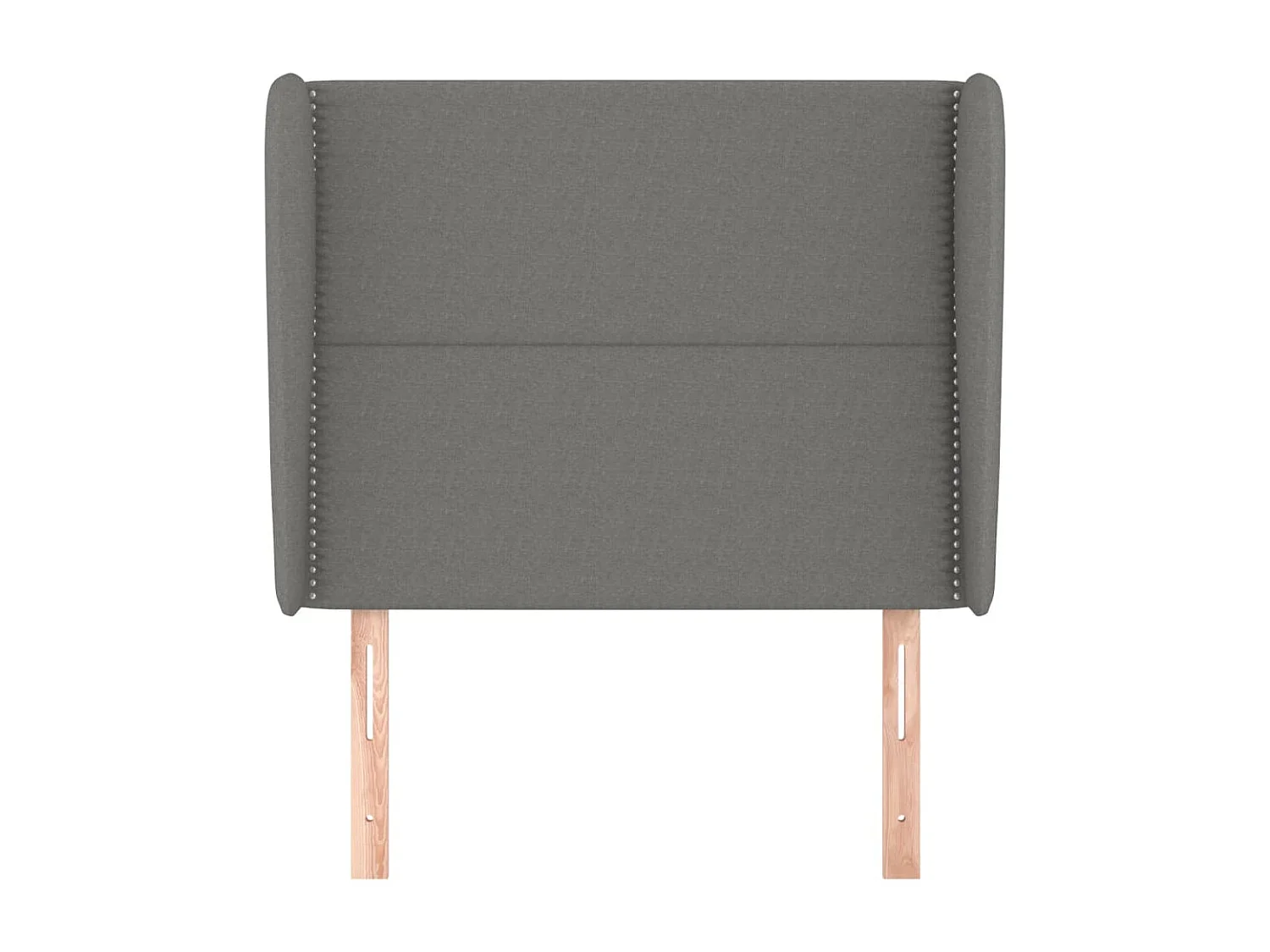 Cabecero con orejas de tela gris oscuro 83x23x118/128 cm