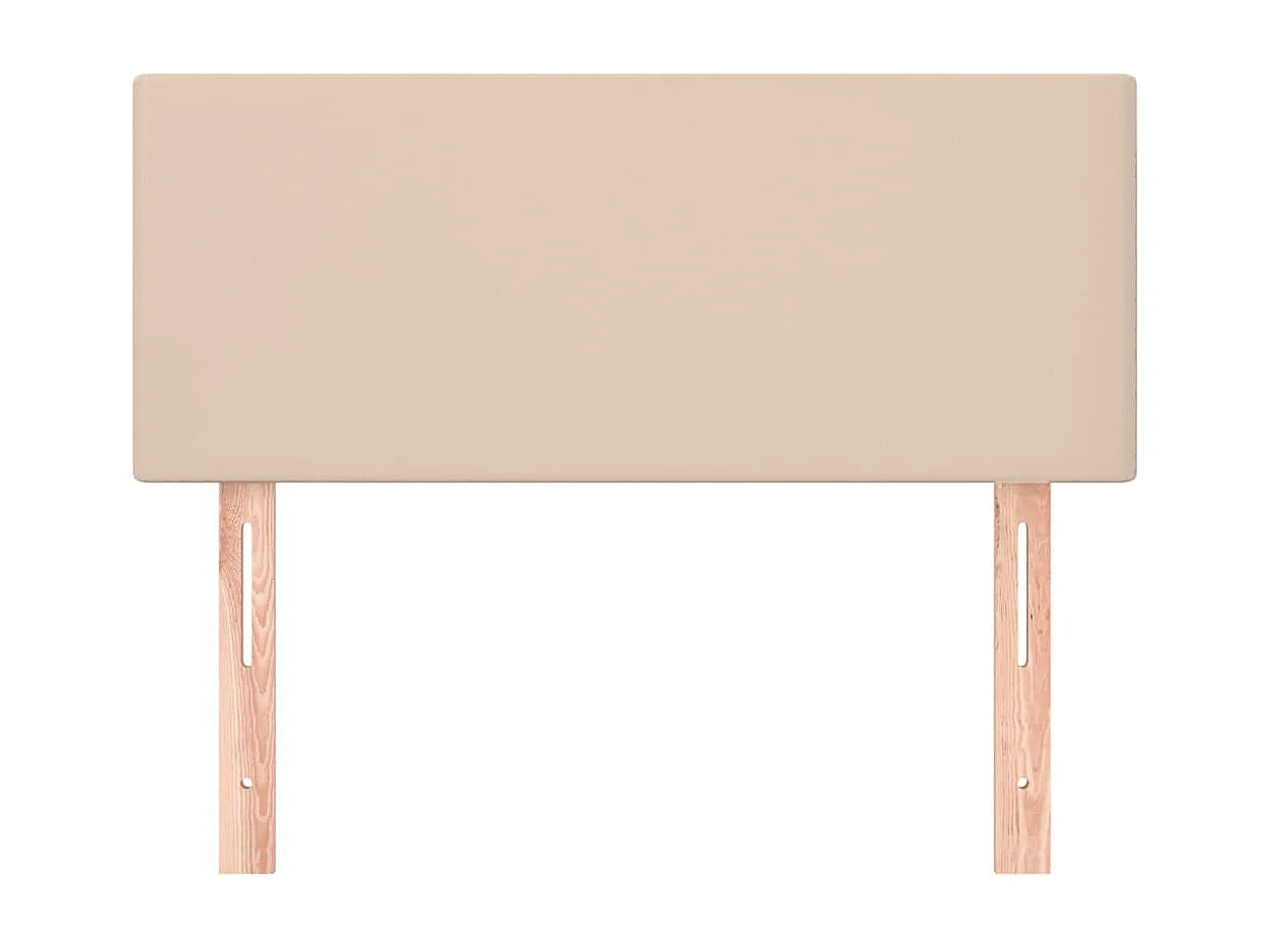 Cabecero de cuero sintético color capuchino 100x5x78/88 cm