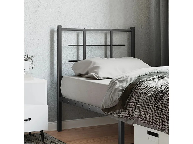 Cabeceira de cama 75 cm metal preto
