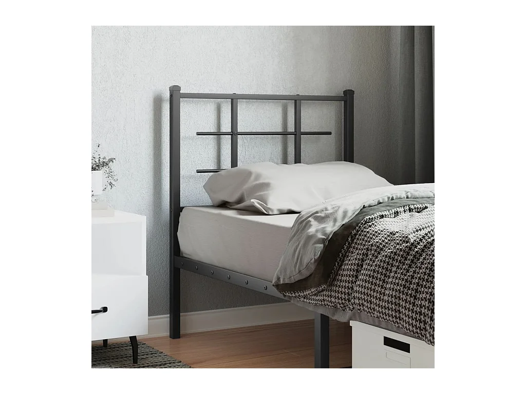 Tête de lit métal noir 75 cm