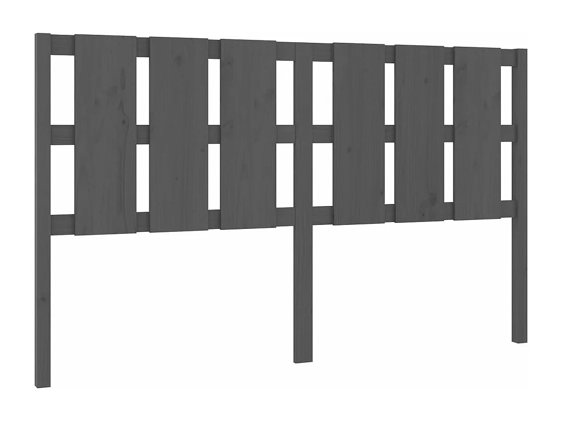 Tête de lit Gris 165,5x4x100 cm Bois massif de pin