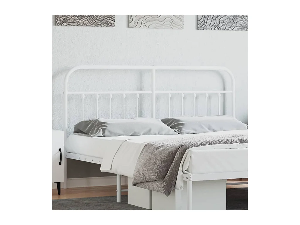 Tête de lit métal blanc 160 cm