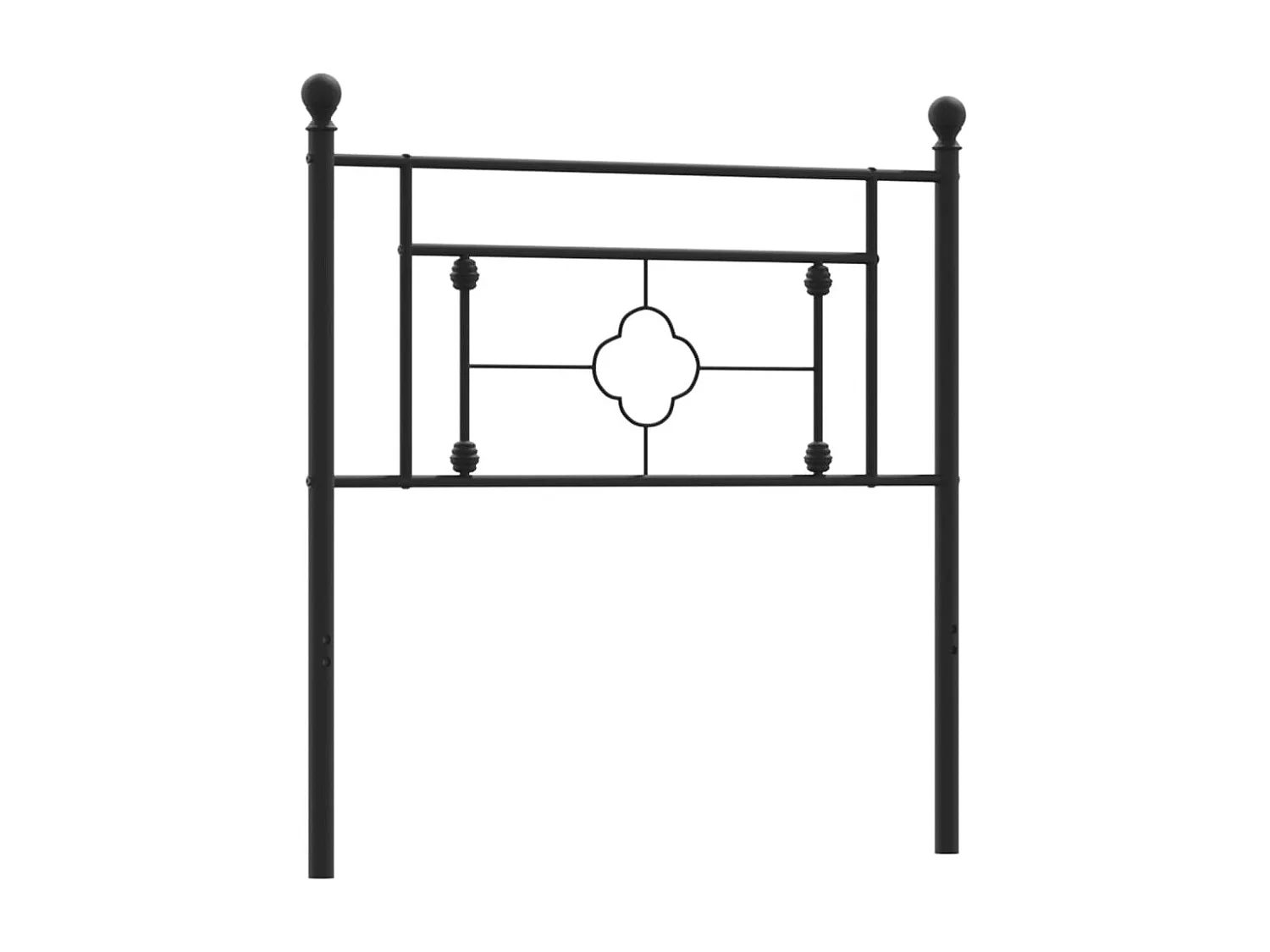 Tête de lit métal noir 100 cm