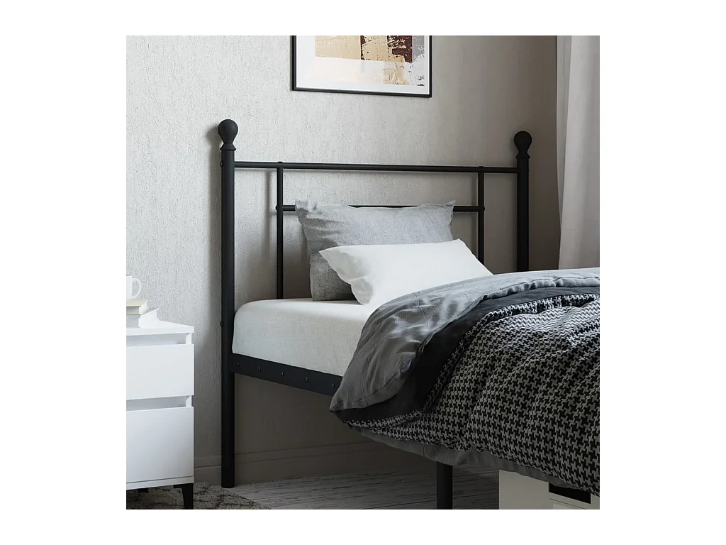 Tête de lit métal noir 100 cm