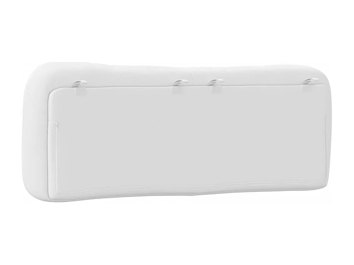 Coussin de tête de lit blanc 140 cm similicuir