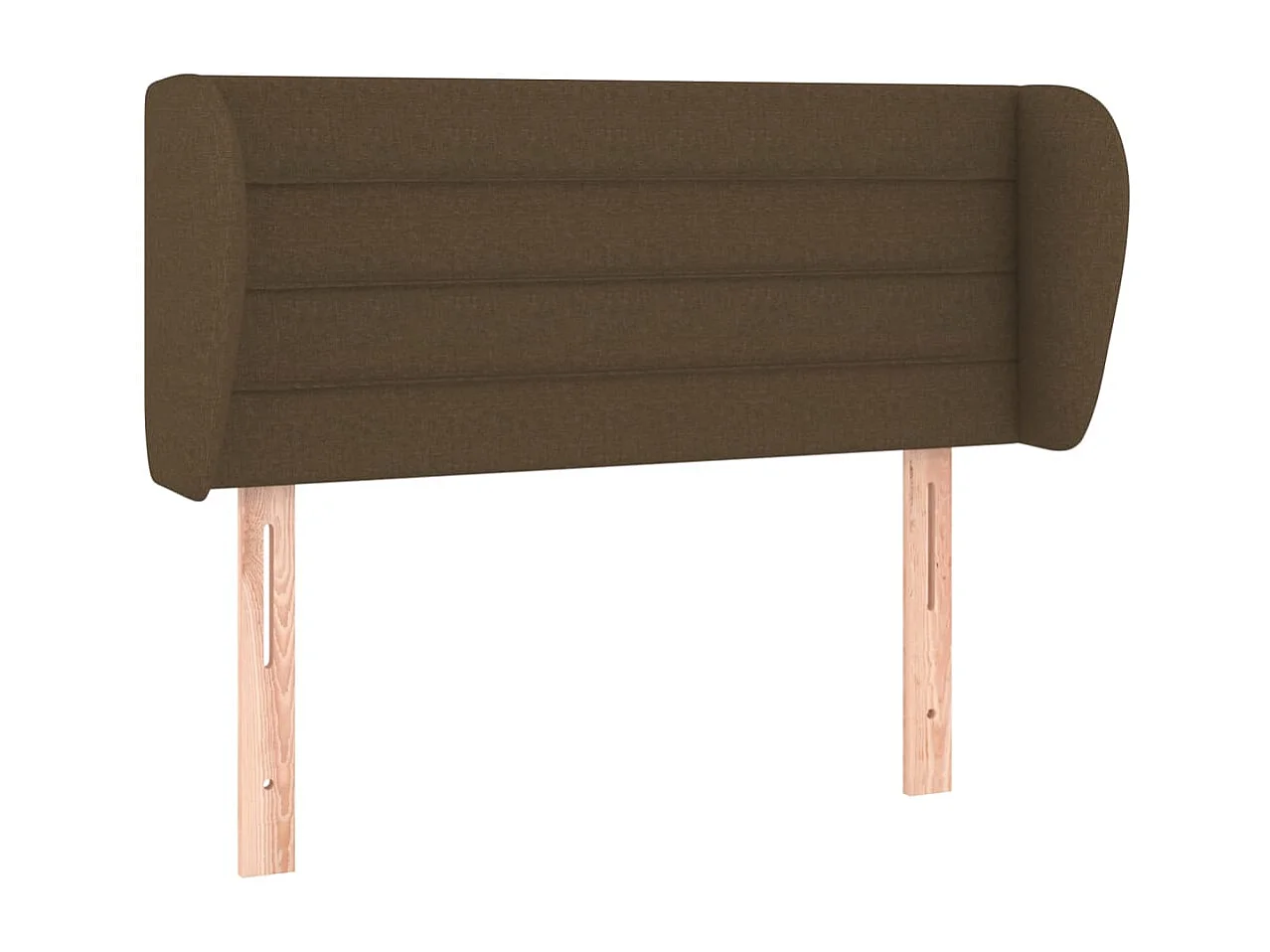 Cabeceira de cama c/ abas tecido 93x23x78/88 cm castanho-escuro