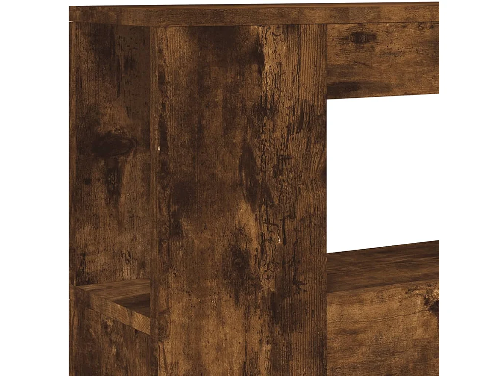 Tête de lit à LED chêne fumé 100x18,5x103,5cm bois d'ingénierie