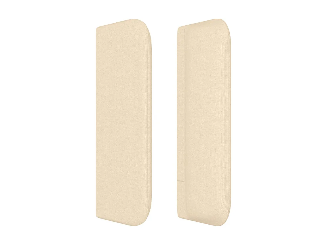 Tête de lit avec oreilles Crème 147x16x78/88 cm Tissu