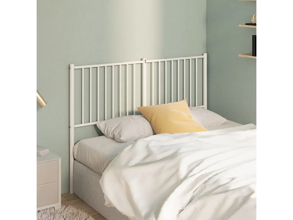 Cabeceira de cama 140 cm metal branco