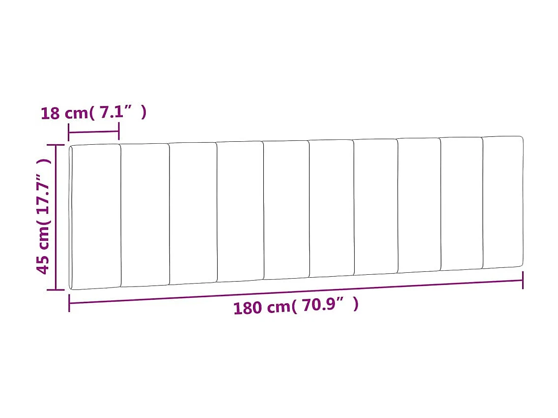 Tête de lit coussin rose 180 cm velours