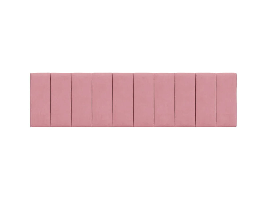 Tête de lit coussin rose 180 cm velours