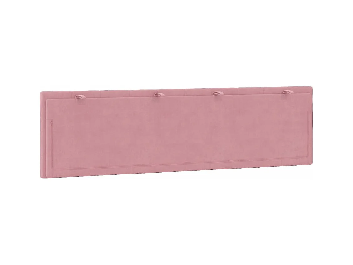 Tête de lit coussin rose 180 cm velours