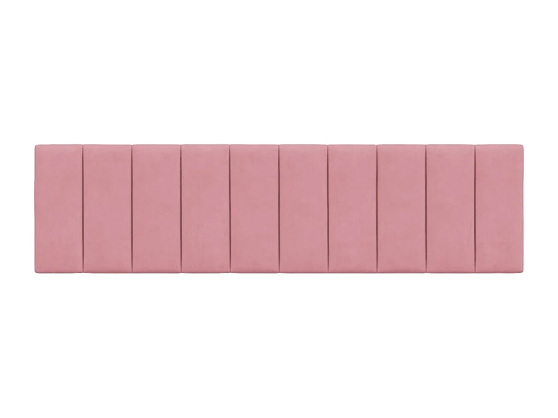 Tête de lit coussin rose 180 cm velours
