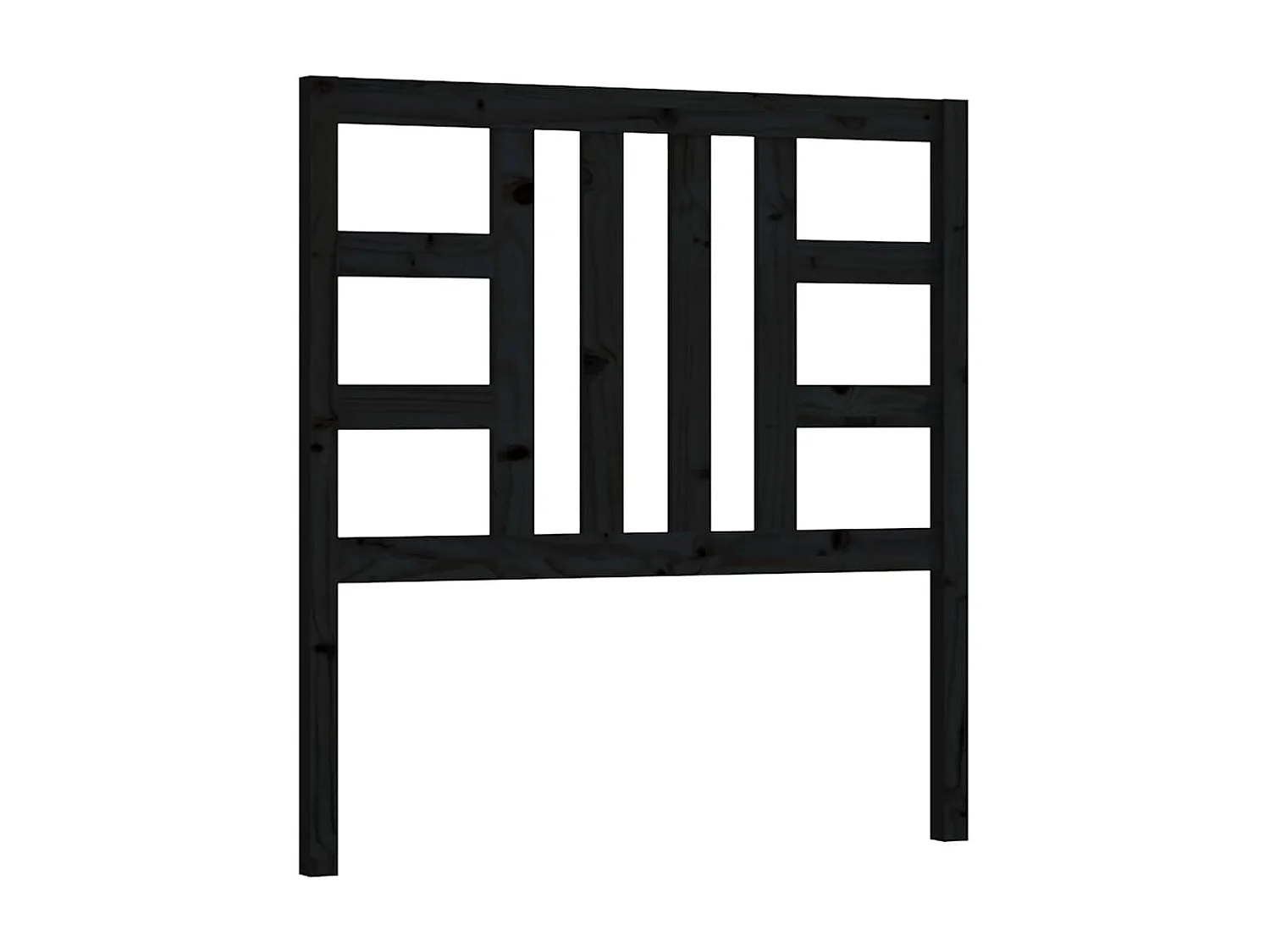 Cabecero de cama madera maciza de pino negro 106x4x100 cm