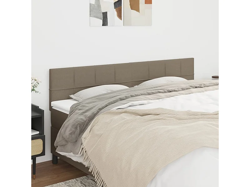 Tête de lit 2 pièces Taupe 80x5x78/88 cm Tissu