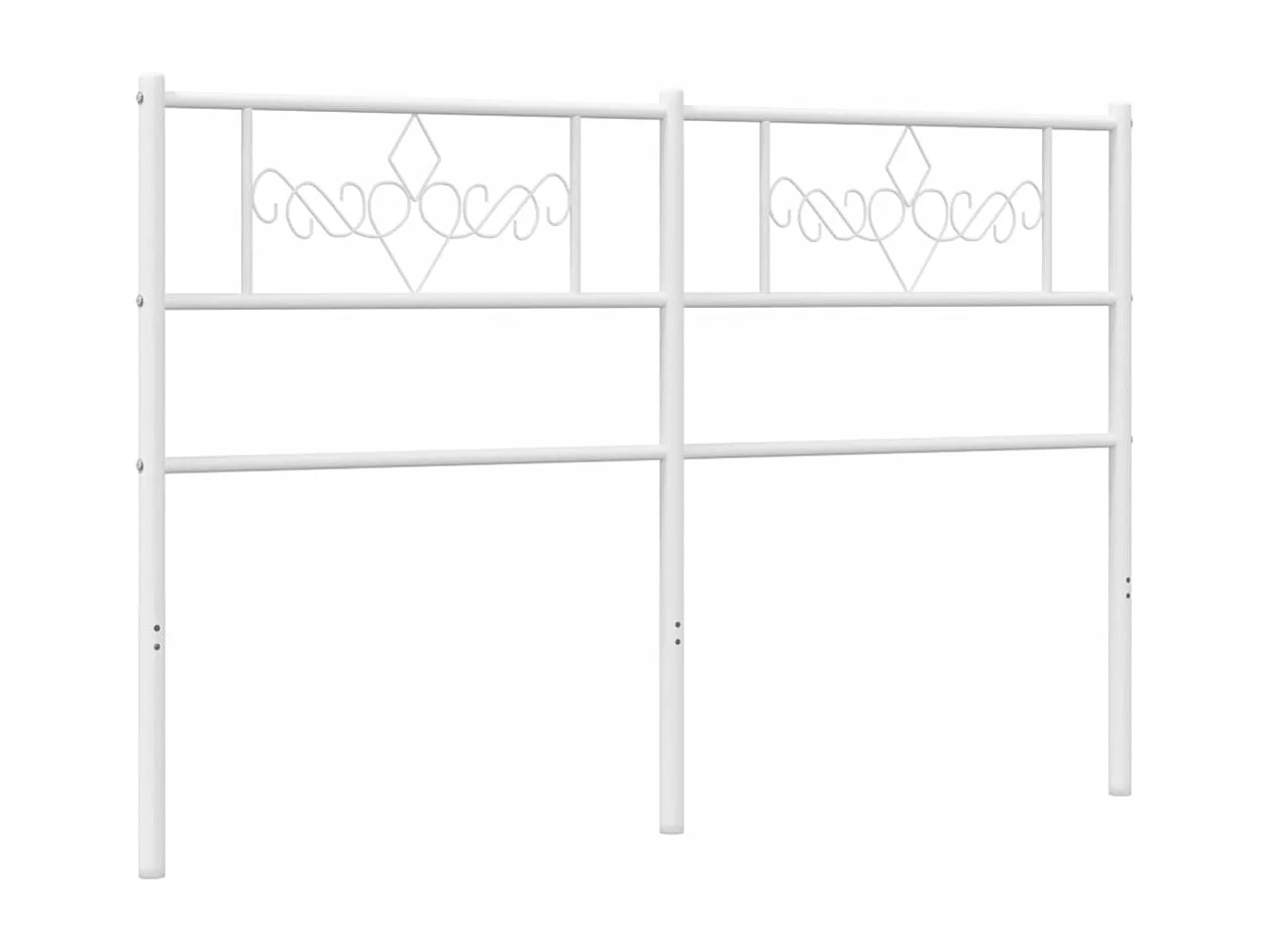 Tête de lit métal blanc 120 cm